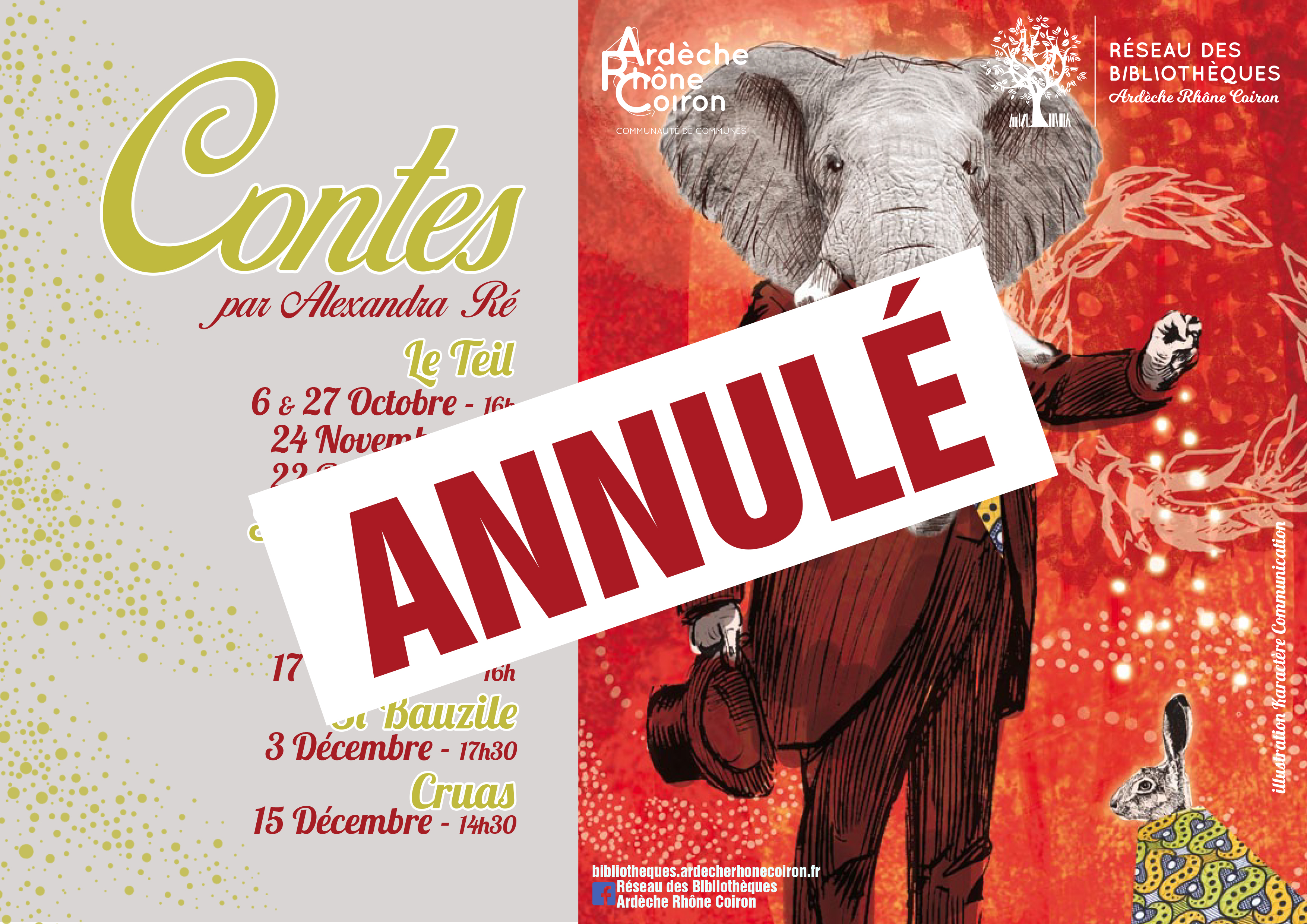 Affiche elephant annule